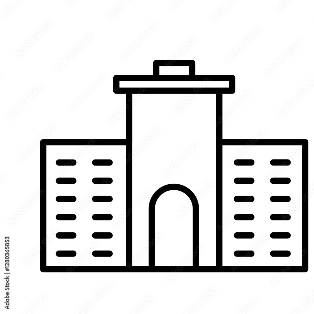 Hospital Outline Icon Hospital Outline Icon