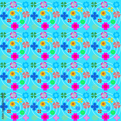 Abstract floral seamless pattern for wallpaper, clothes general item	
