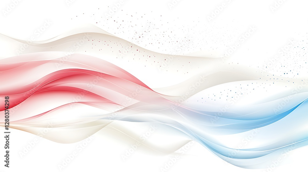 Abstract Red Blue and Beige Wave Design Abstract Red Blue and Beige Wave Design