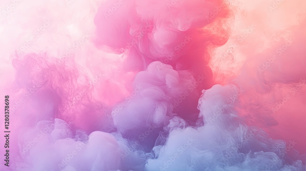 Fototapeta premium A soft blend of pink and purple clouds, creating a dreamy, ethereal atmosphere.