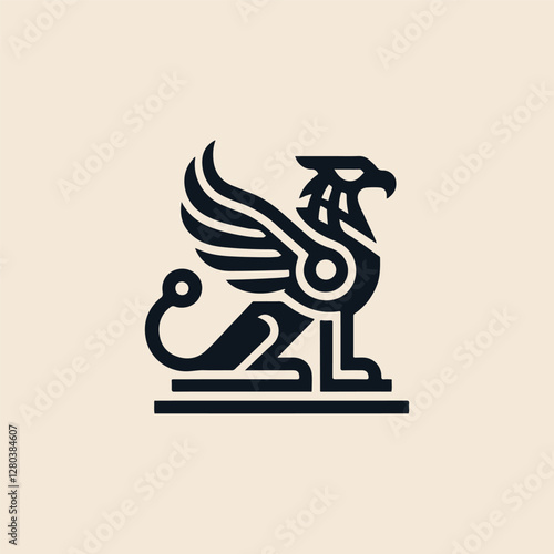 minimalist griffin logo