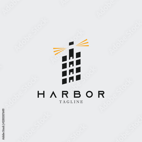 lighthouse logo vector illustration design