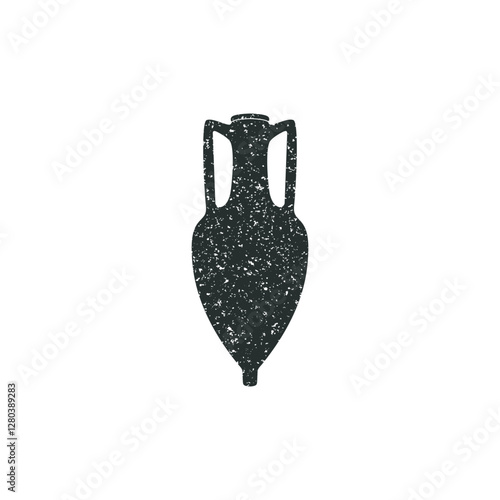 Vector silhouette of ancient Greek antique amphora
