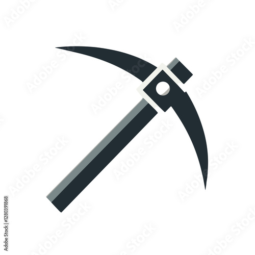 Pickaxe icon in minimalistic style