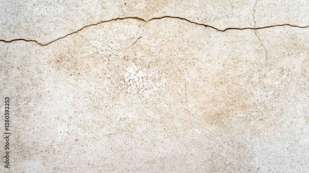 Obraz premium Close-Up of Cracked Off-White Surface with Brown Speckles