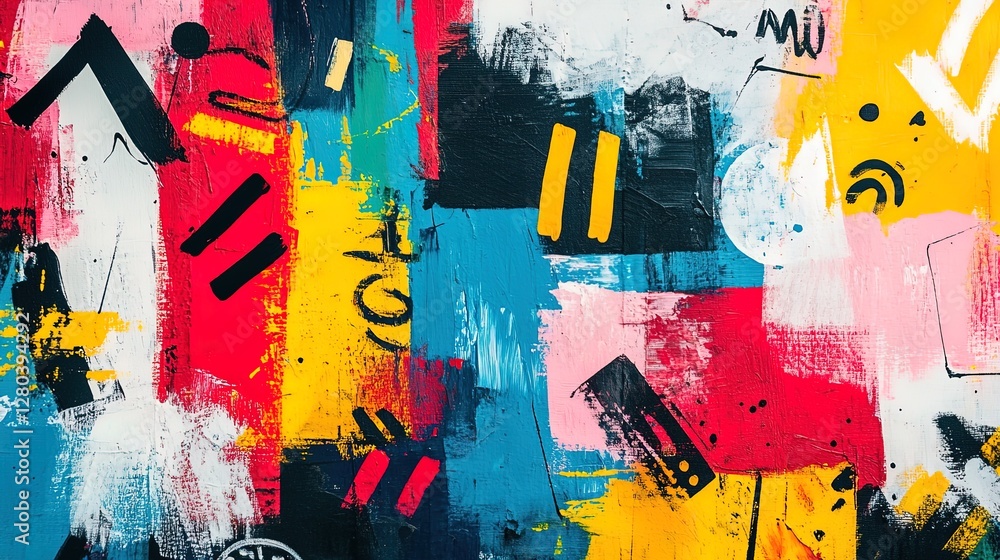 Fototapeta premium Abstract background featuring hobbies like painting, photography, and money management for inspiration 