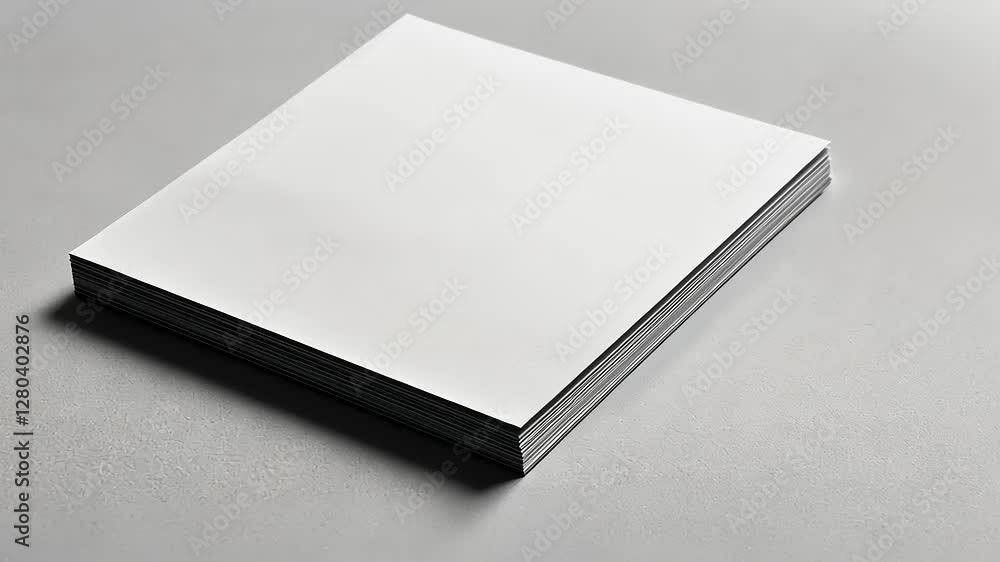 A stack of blank white paper on a smooth surface, ready for use. A stack of blank white paper on a smooth surface, ready for use.