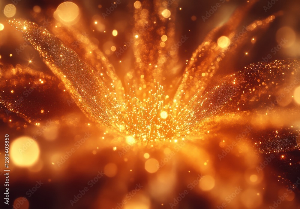 Glimmering Golden Abstract Background with Sparkling Particles and Light Effects for Creative and Artistic Use in Design Projects Glimmering Golden Abstract Background with Sparkling Particles and Light Effects for Creative and Artistic Use in Design Projects
