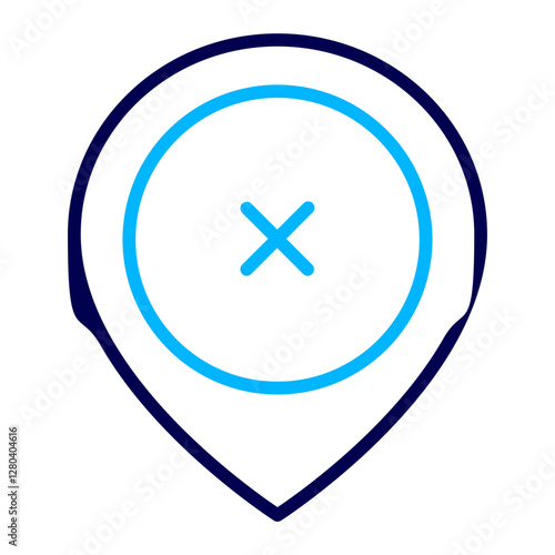 Free Download Close Placeholder Outline Color icon - GFXLoad