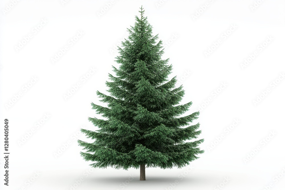 3D Douglas Fir Tree Isolated and White Background 3D Douglas Fir Tree Isolated and White Background