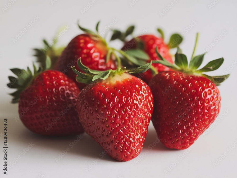 Fresh juicy red strawberries arranged beautifully on a light background. Fresh juicy red strawberries arranged beautifully on a light background.