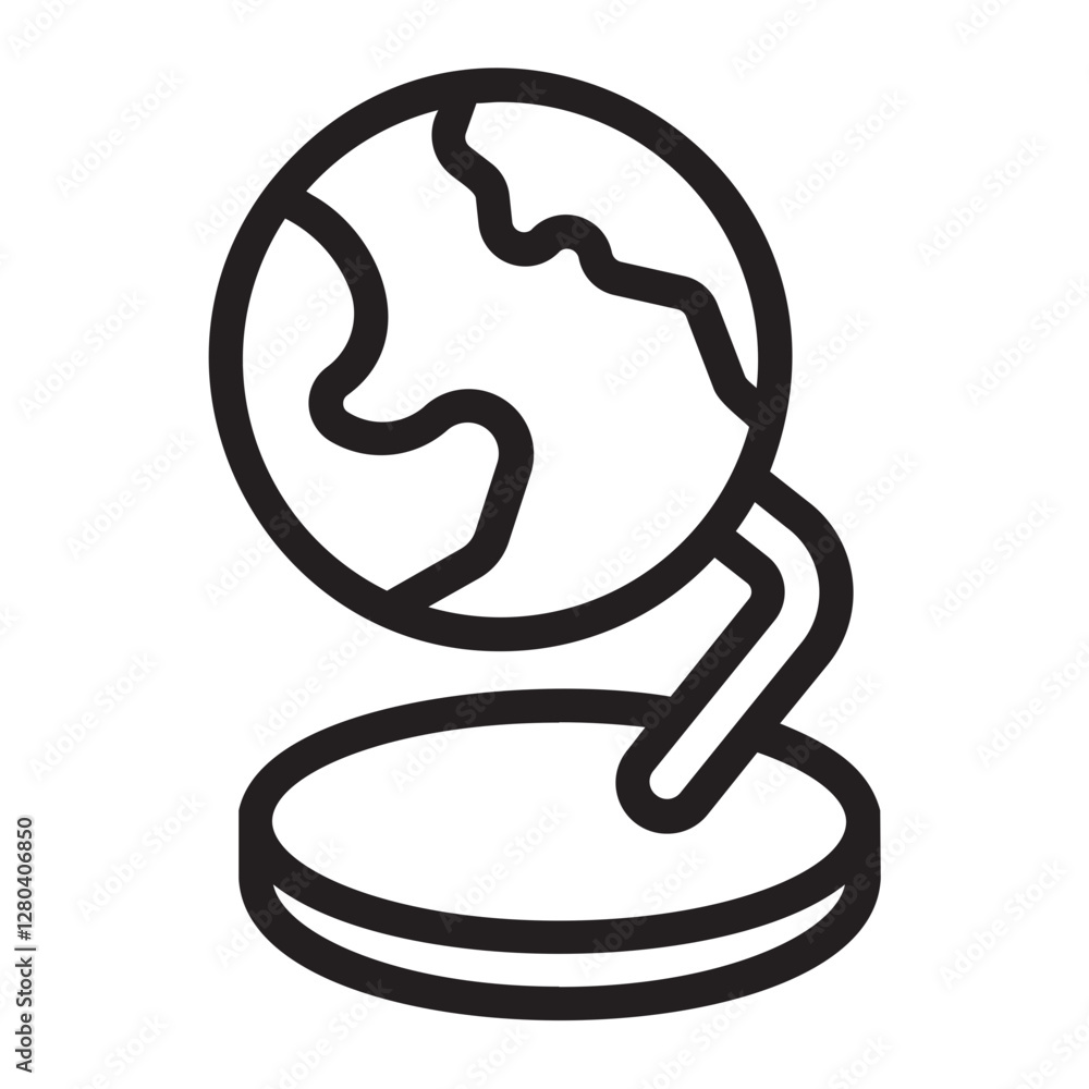 Planet Earth line icon