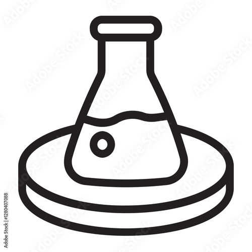 erlenmeyer line icon