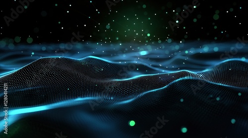 Dark background filled with numerous colorful dots creating an abstract pattern for artistic design