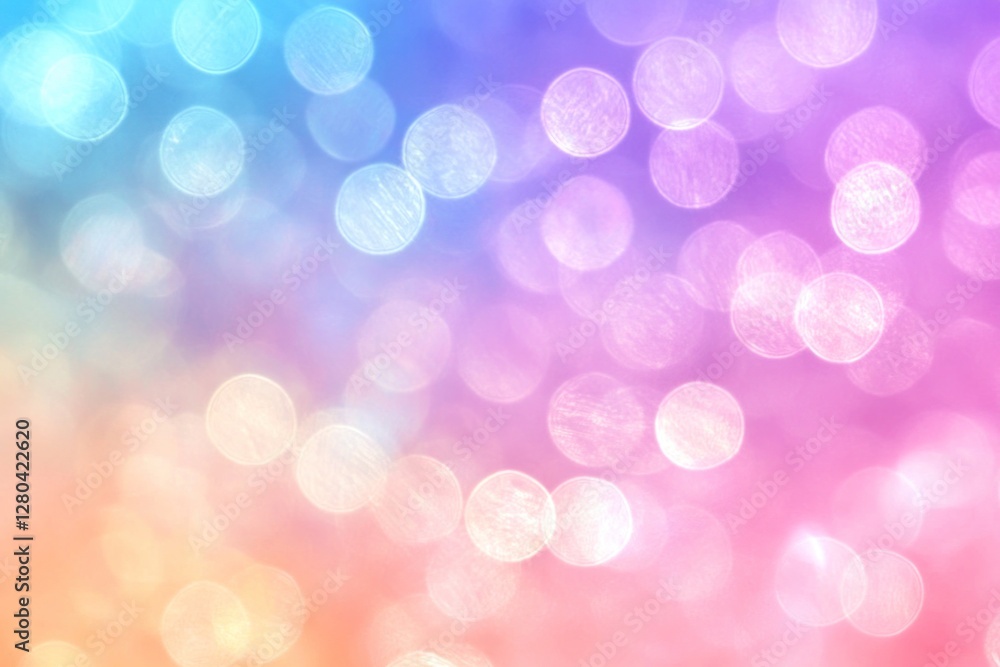 Obraz premium Abstract pastel rainbow bokeh background.