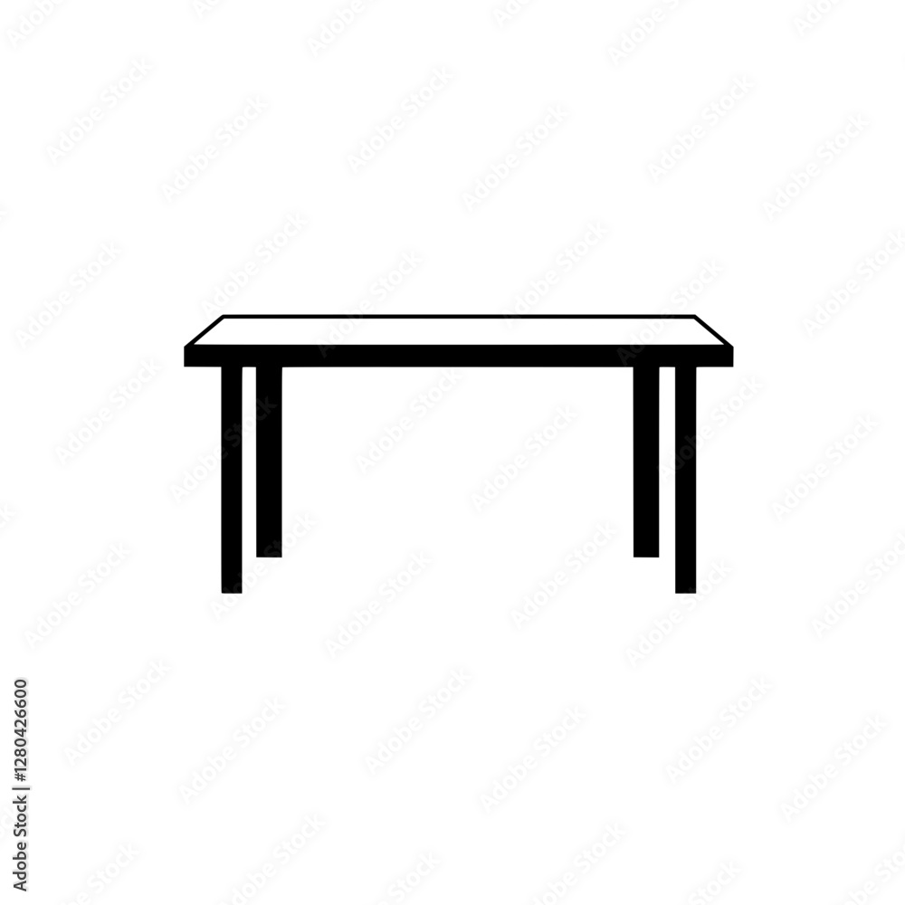 Minimalist Table Design: A sleek, simple, and modern design of a table, reduced to its essential form. Perfect for conveying concepts of simplicity, minimalism, or product design. Minimalist Table Design: A sleek, simple, and modern design of a table, reduced to its essential form. Perfect for conveying concepts of simplicity, minimalism, or product design.