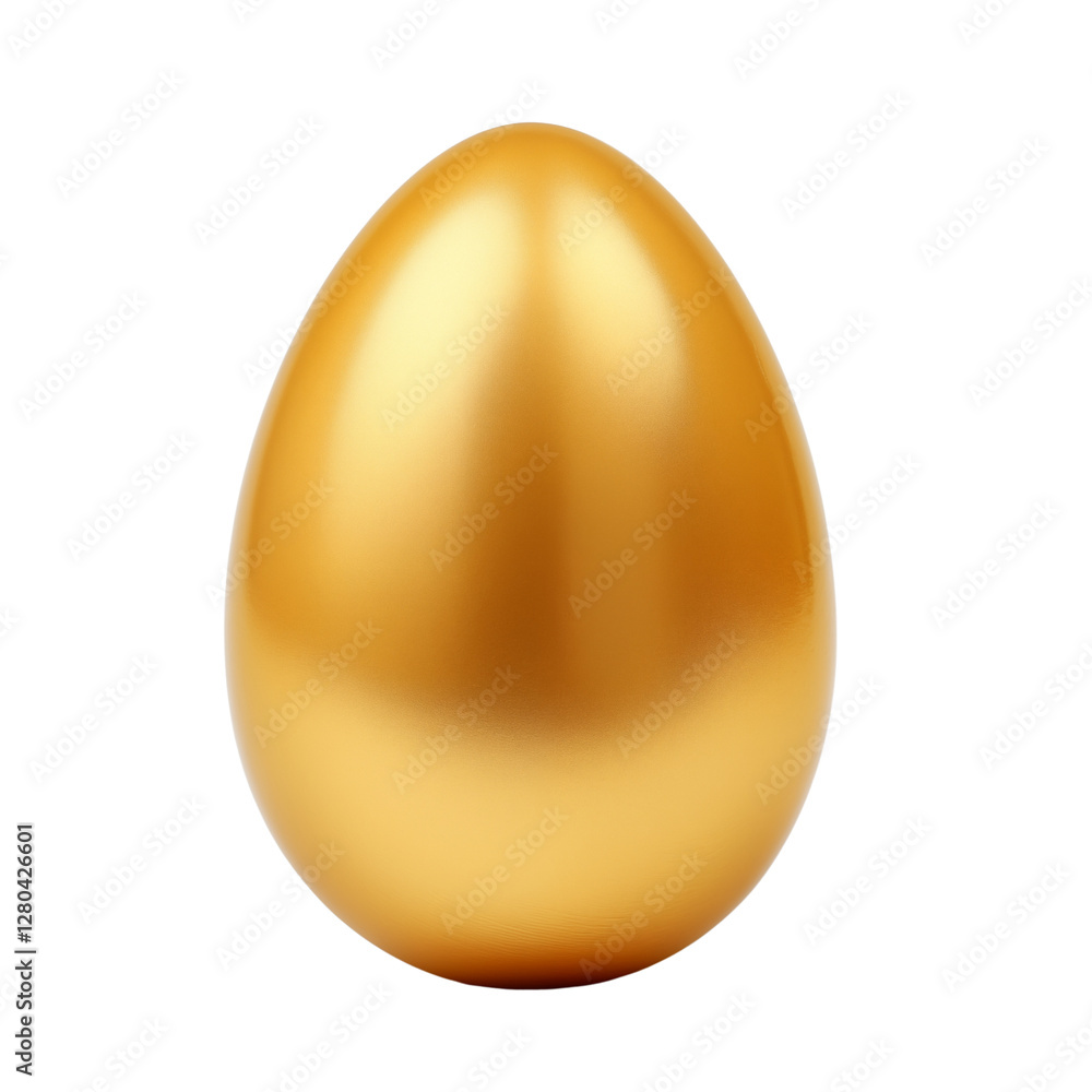 golden egg isolated on transparent background. Generative ai golden egg isolated on transparent background. Generative ai