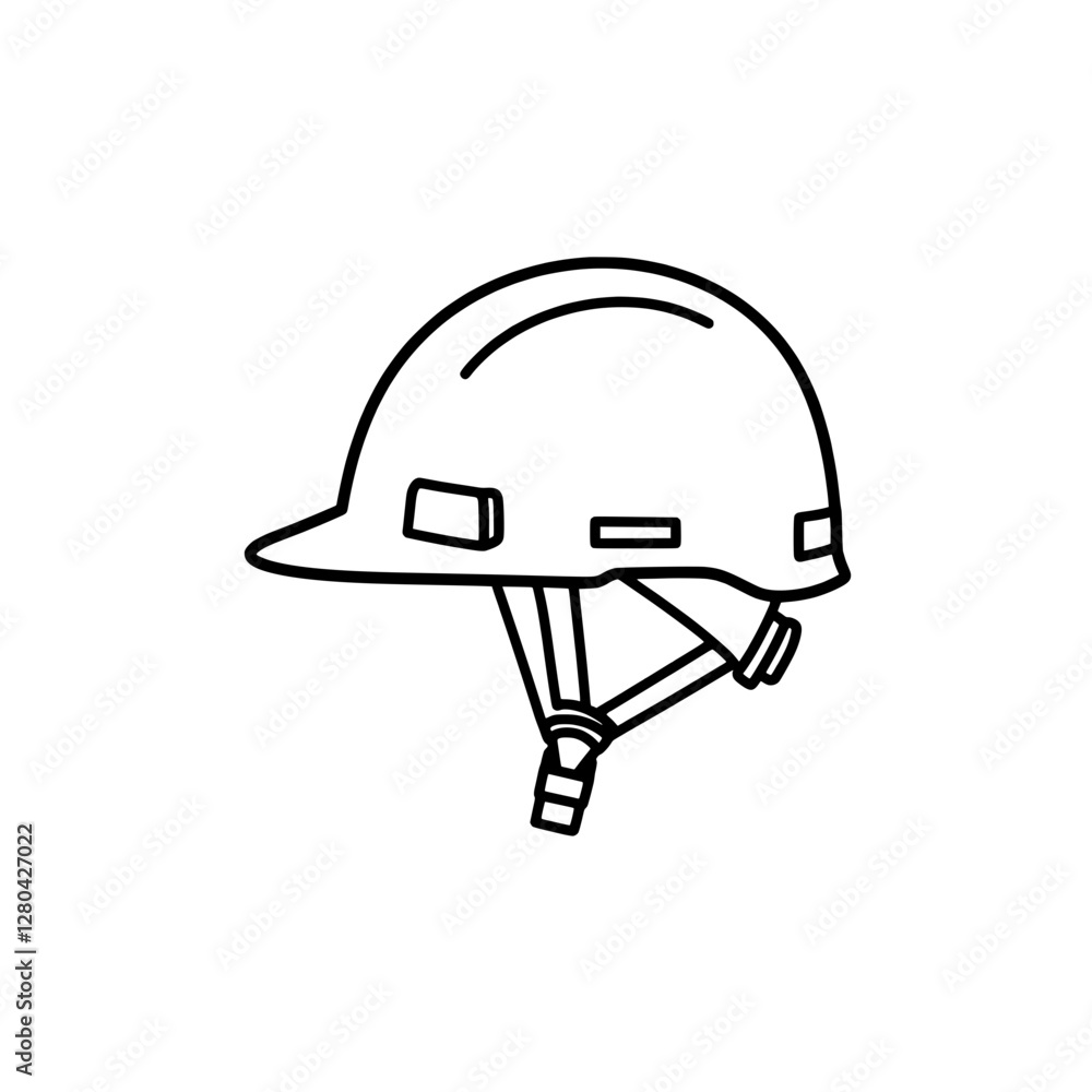 Protective Gear Icon: A minimalist, yet robust, outline of a hardhat, symbolizing safety and security, likely used for construction, engineering, or industrial work. Protective Gear Icon: A minimalist, yet robust, outline of a hardhat, symbolizing safety and security, likely used for construction, engineering, or industrial work.