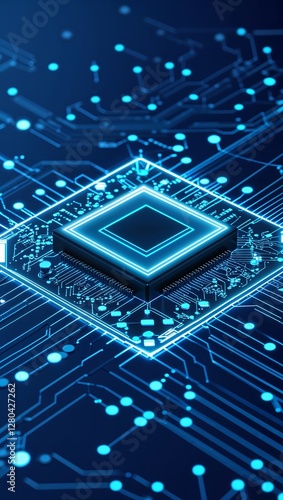 Wallpaper Mural Intricate Circuit Board Design with Complex Interconnected Lines and Nodes Torontodigital.ca