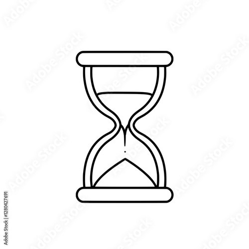 Sand Through Time: A simple yet elegant illustration of an hourglass, symbolizing the passage of time, deadlines, and the value of every moment.
