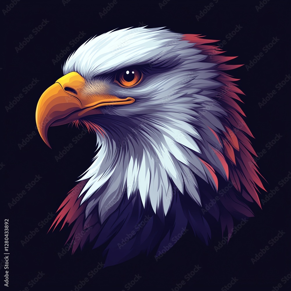 Vibrant illustration of a majestic eagle. Vibrant illustration of a majestic eagle.