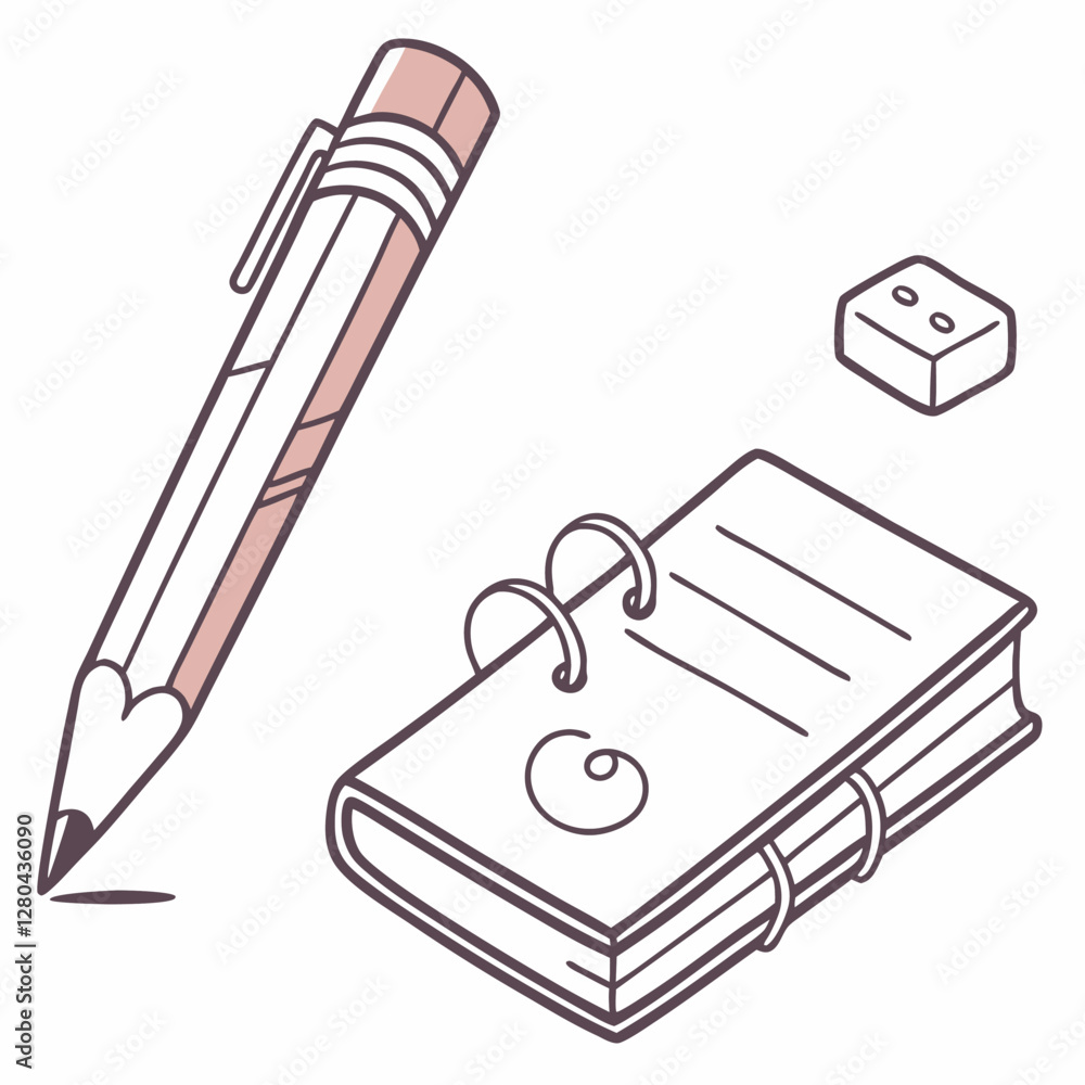 Naklejka premium pencil and paper