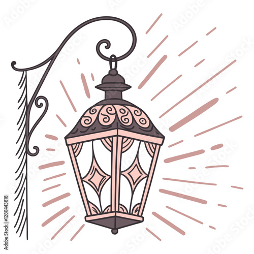 vector illustration of a lantern