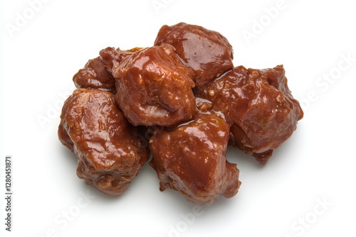 Wallpaper Mural Delicious Glazed Chicken Bites Served on White Background Torontodigital.ca