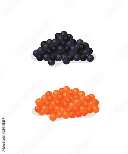 Red and black caviar stock illustration