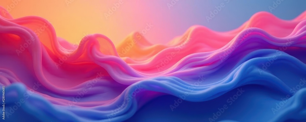 Fluid, ethereal magenta-blue-orange gradient Seamless looping, slow-motion effect , illustration, smooth Fluid, ethereal magenta-blue-orange gradient Seamless looping, slow-motion effect , illustration, smooth