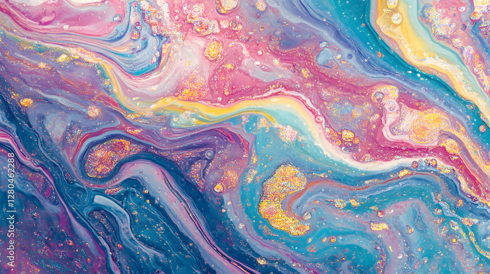 Liquid marble background with in a pastel rainbow color palette. Abstract background for banner design. Liquid marble background with in a pastel rainbow color palette. Abstract background for banner design.