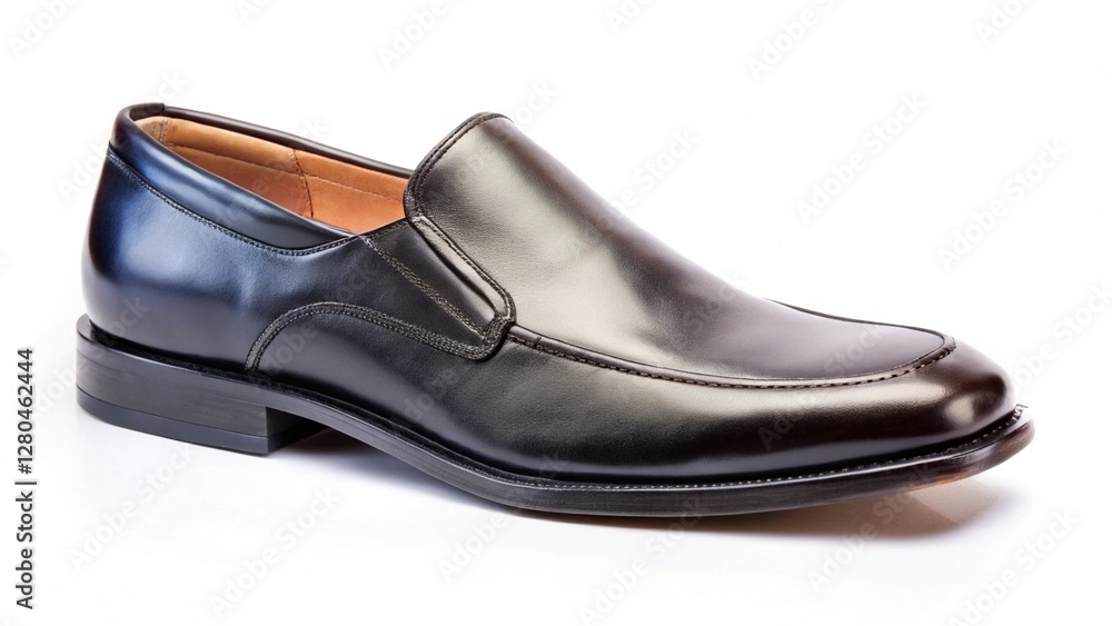 Stylish black leather slip-on shoes on a clean white background ideal for fashion and footwear advertising or e-commerce purposes.
Stylish black leather slip-on shoes on a clean white background ideal for fashion and footwear advertising or e-commerce purposes.