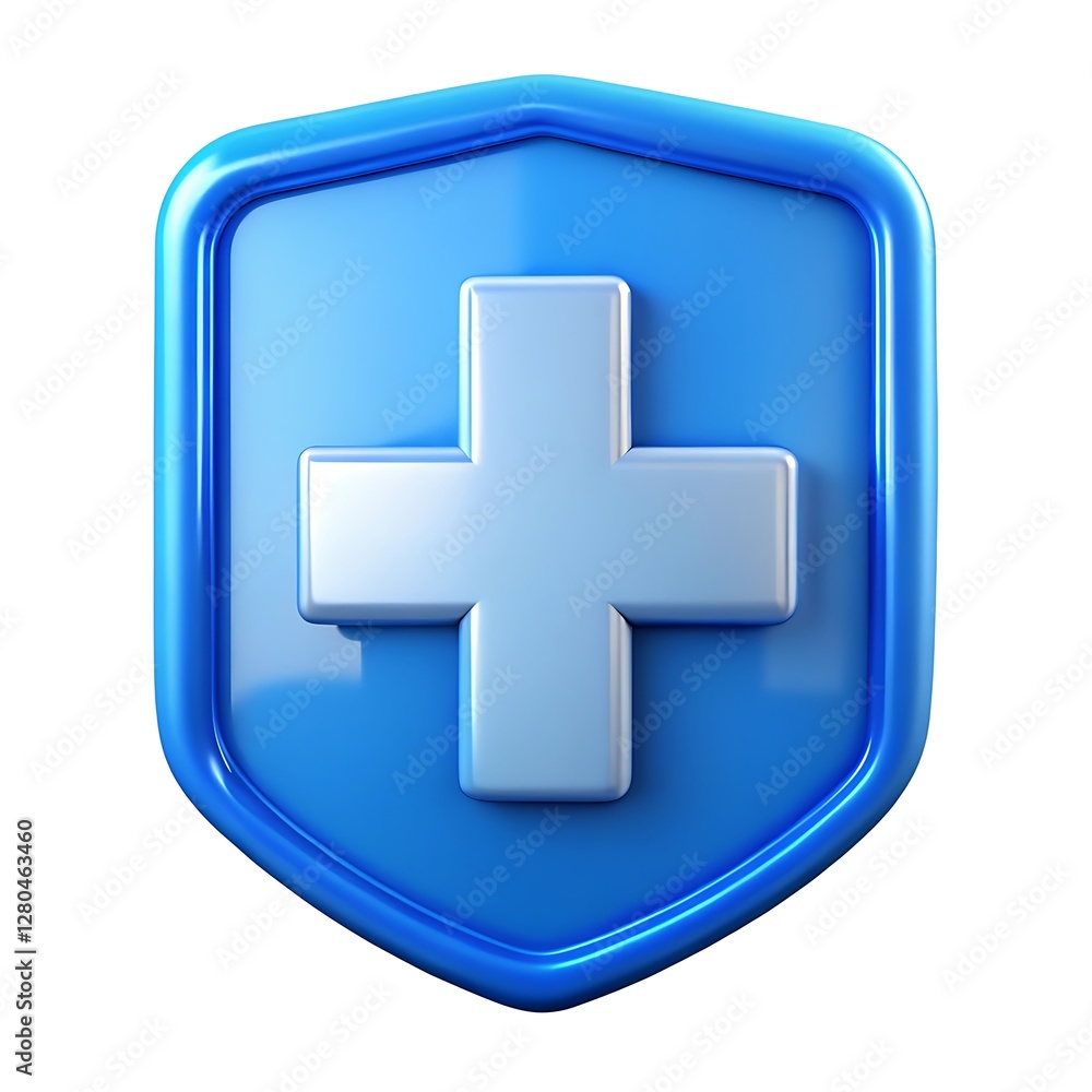 medical cross icon on white background. 3d medical cross icon on white background. 3d