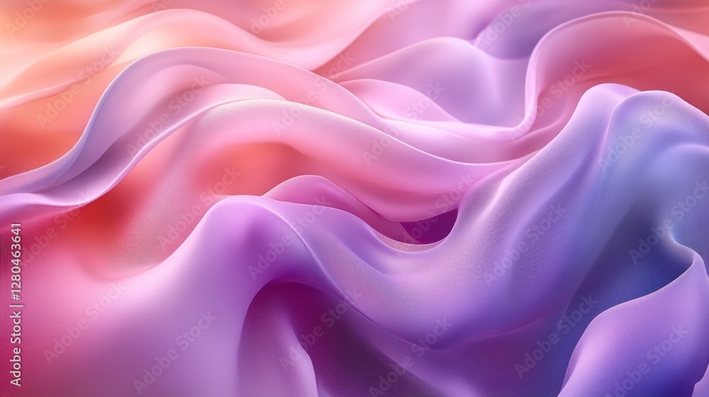 Fototapeta premium Abstract fabric folds, gradient colors, soft light