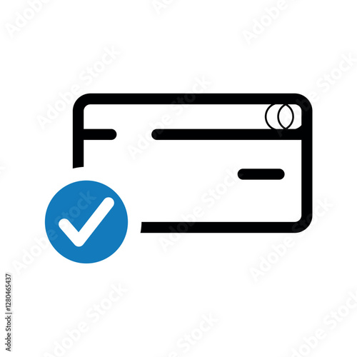 Payment card validation icon .