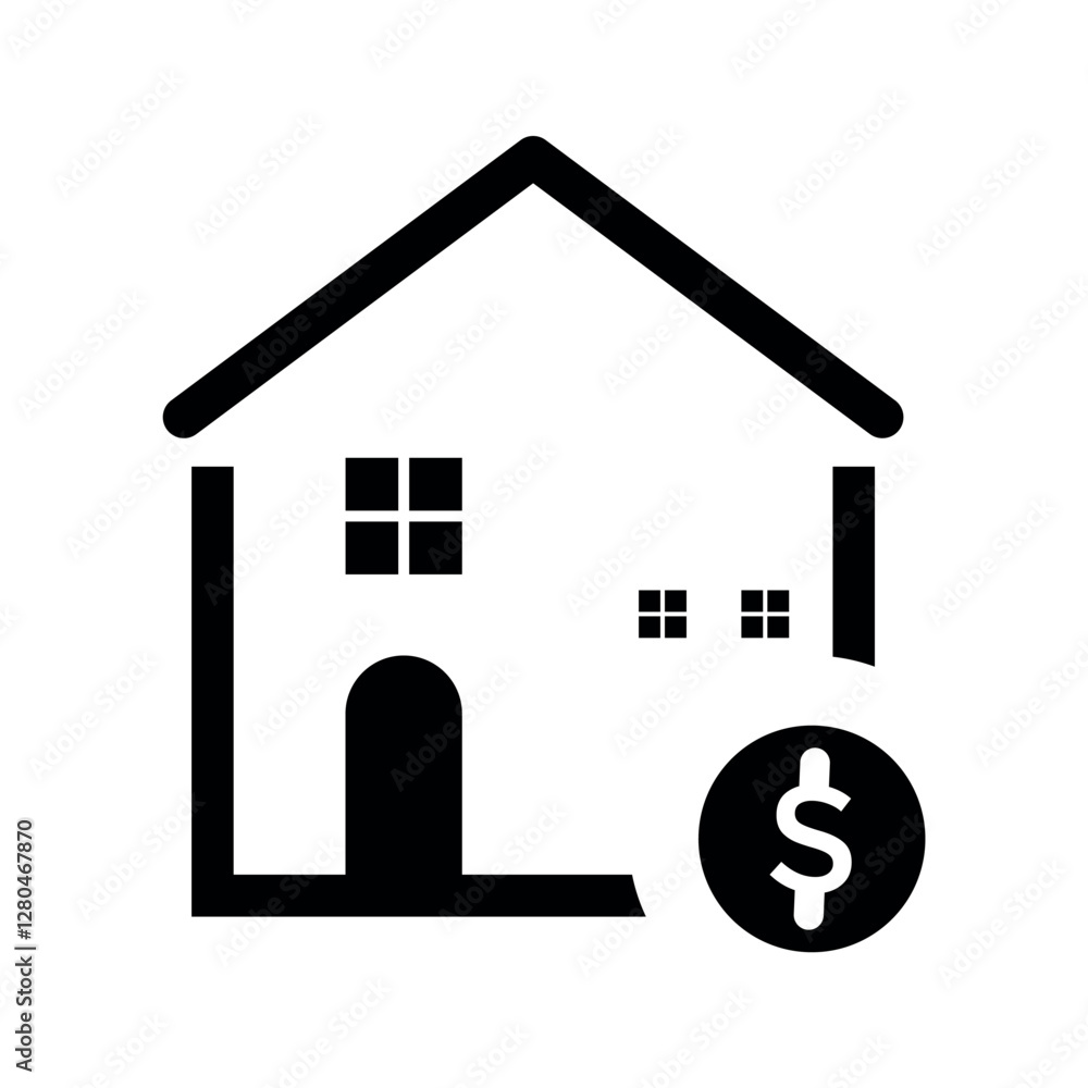 Home loan icon. Home loan icon.