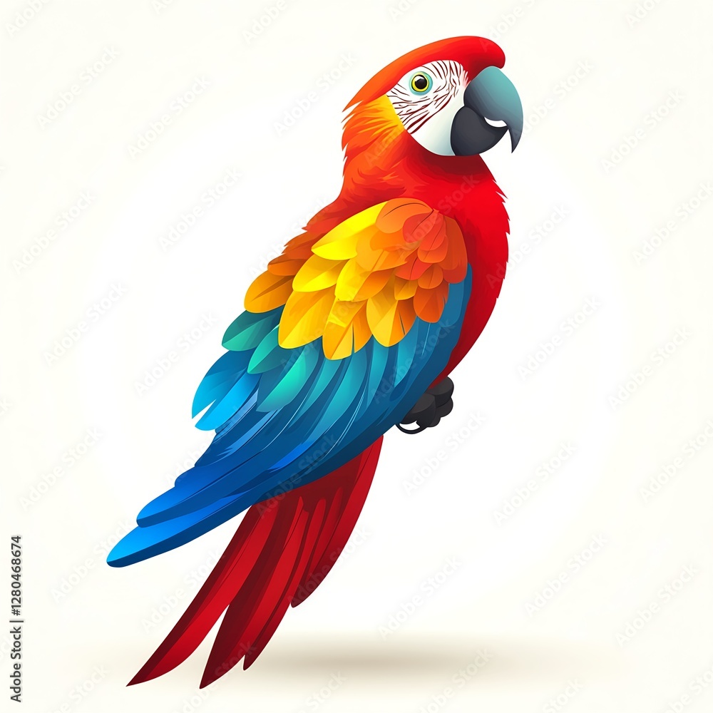 Vibrant Scarlet Macaw: A Jewel of the Tropics, perched majestically. Vibrant Scarlet Macaw: A Jewel of the Tropics, perched majestically.