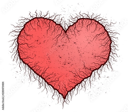 The red heart symbol with lightning bolt.