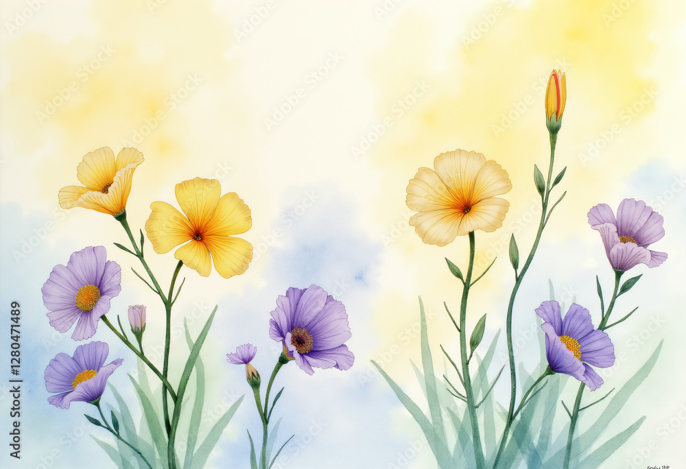 Fototapeta premium spring flowers background