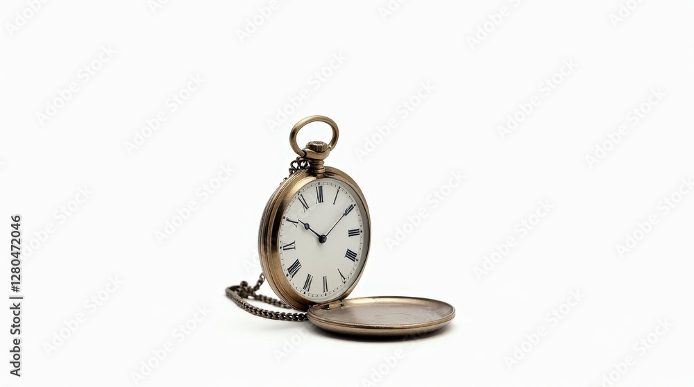 Classic European Pocket Watch with Roman Numerals Classic European Pocket Watch with Roman Numerals