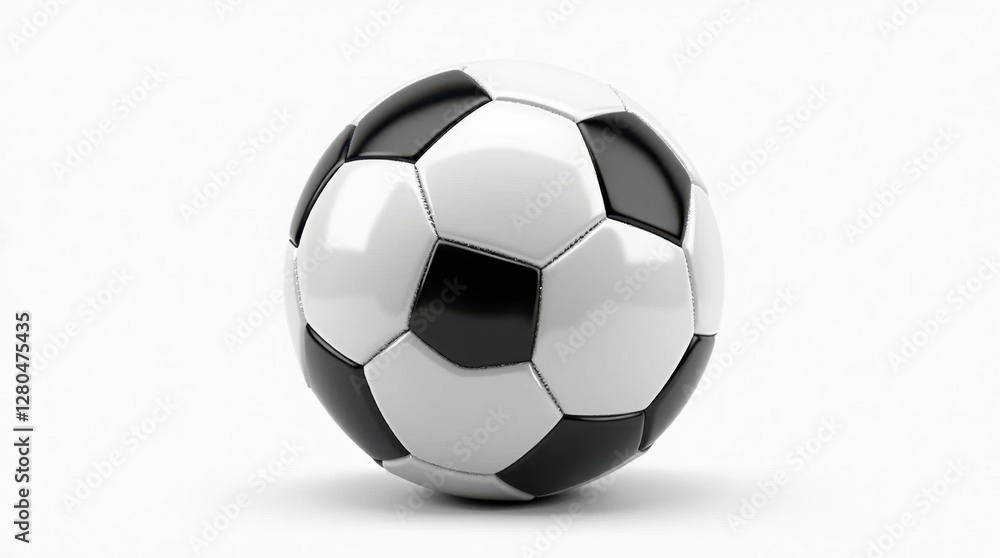 Naklejka premium Classic Black and White Soccer Ball