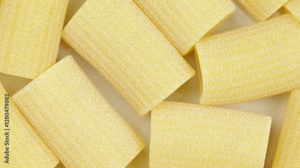 fond de pâtes rigatoni en gros plan