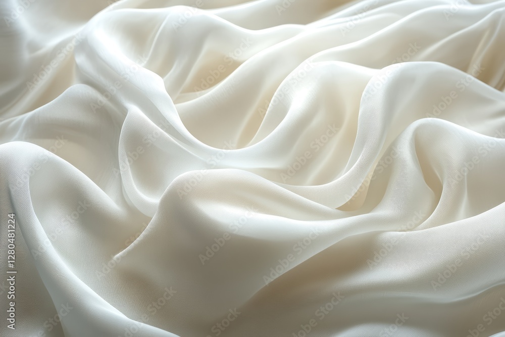 Elegant Draped Cream Silk Fabric Texture Elegant Draped Cream Silk Fabric Texture