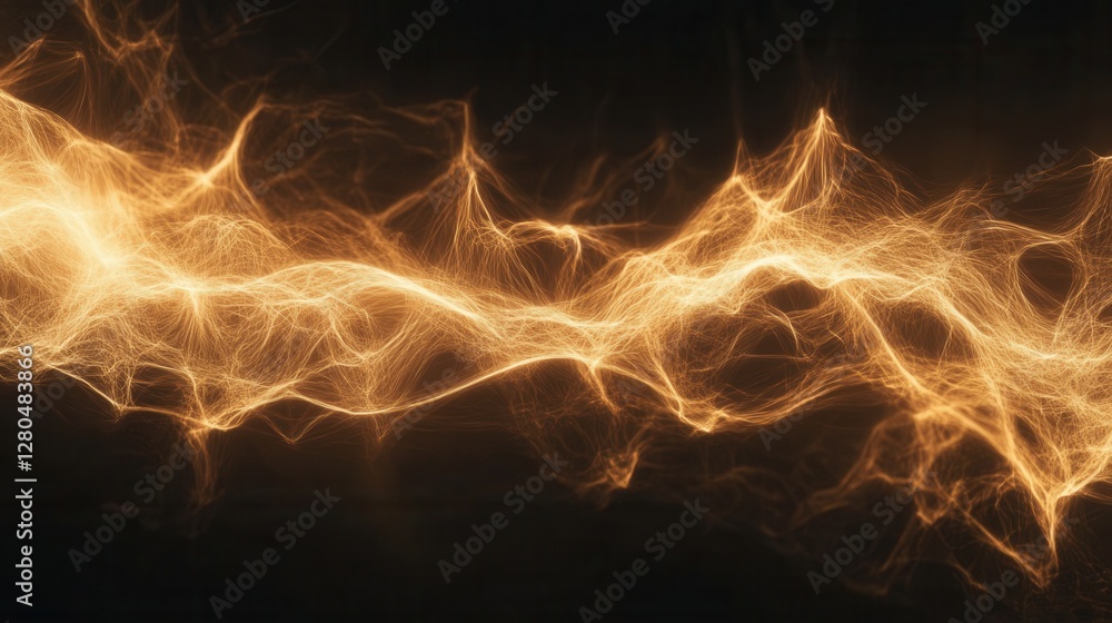 Illuminating Swirls of Golden Light Creating Abstract Energy Vibes Illuminating Swirls of Golden Light Creating Abstract Energy Vibes