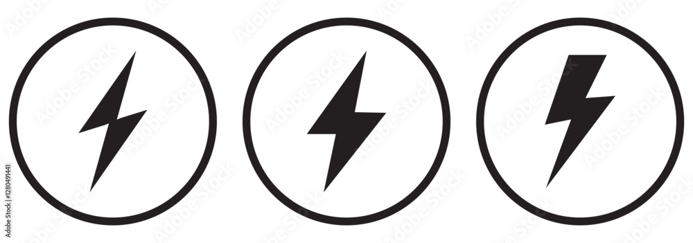 flash lightning bolt icon. Electric power symbol. Power energy sign, vector illustration. flash lightning bolt icon. Electric power symbol. Power energy sign, vector illustration.