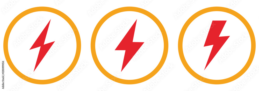 flash lightning bolt icon. Electric power symbol. Power energy sign, vector illustration. flash lightning bolt icon. Electric power symbol. Power energy sign, vector illustration.