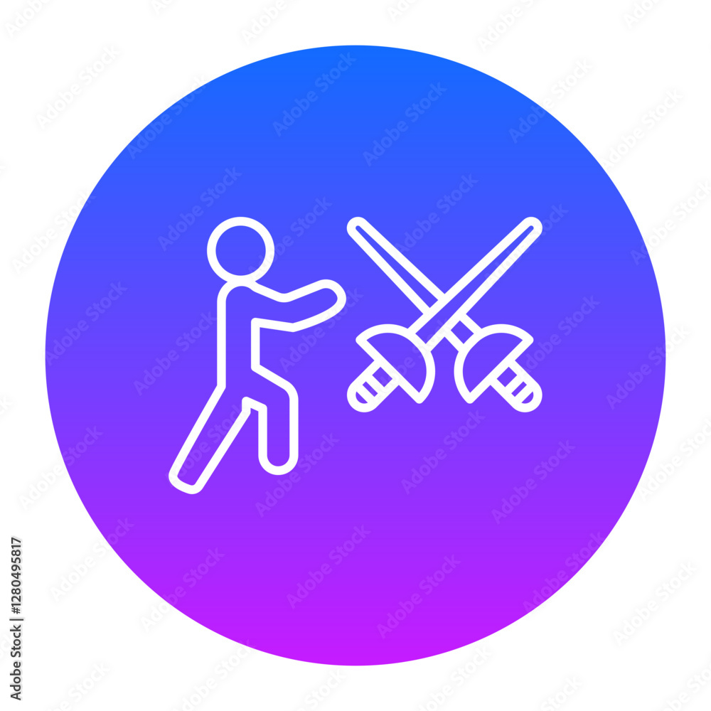 Fencing Stance Icon Fencing Stance Icon