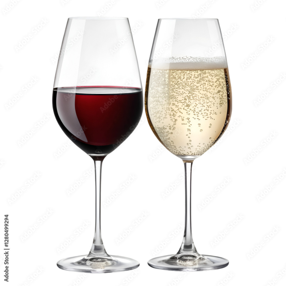 wine glasses on white background Generated by Ai. wine glasses on white background Generated by Ai.