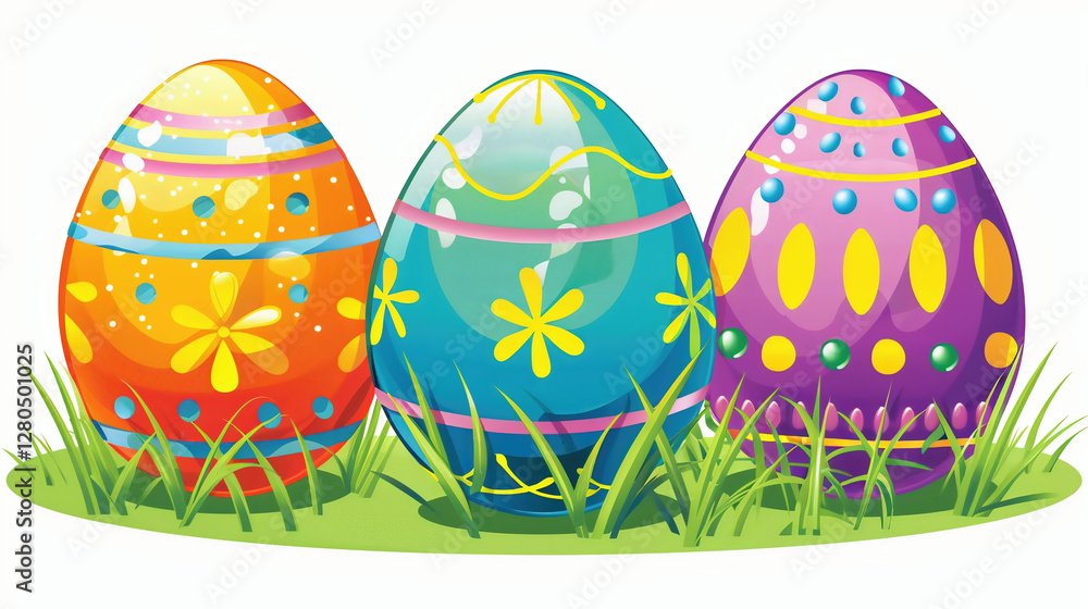 Easter eggs drawing clipart set. Happy easter egg flat clip art collection in colorful and multicolored paint art for traditional hunting celebration Easter eggs drawing clipart set. Happy easter egg flat clip art collection in colorful and multicolored paint art for traditional hunting celebration