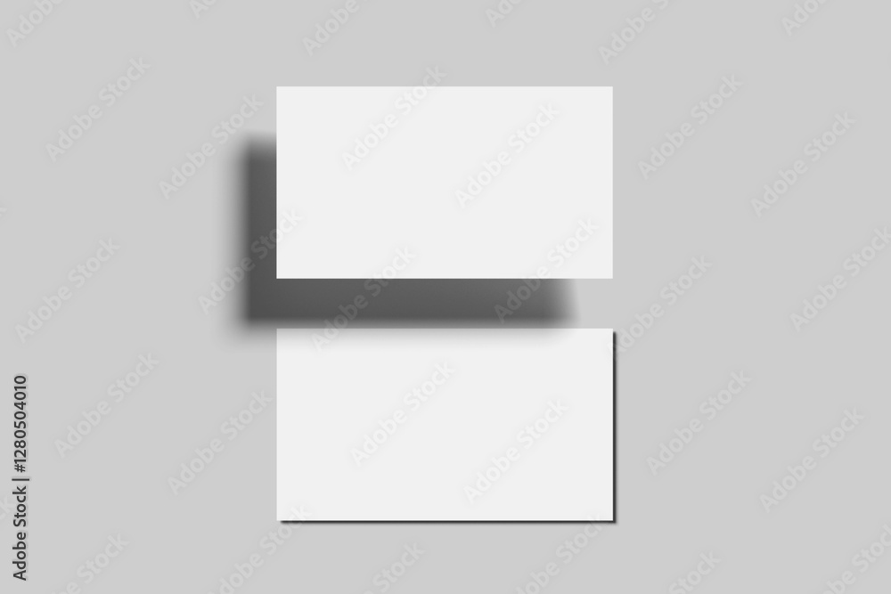 Blank business card mockup on white background Blank business card mockup on white background